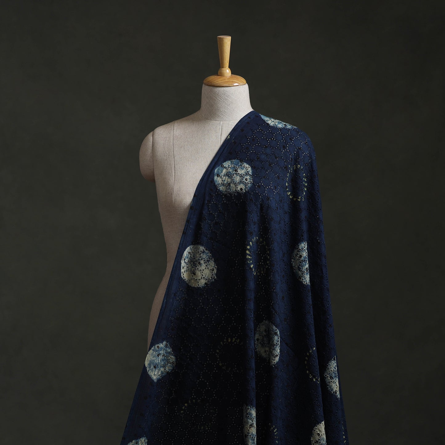 Hakoba Hand Block Ajrakh Print Natural Dyed Cotton Fabric 57