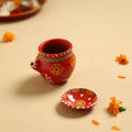  Traditional Handpainted Clay Karwa Chauth Pooja Kalash 