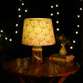 Beige - handcrafted floral fabric lamp shade 18