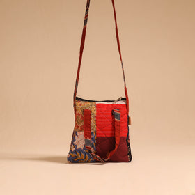 Multicolor - handmade quilted cotton patchwork sling bag 57