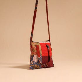 Multicolor - handmade quilted cotton patchwork sling bag 57