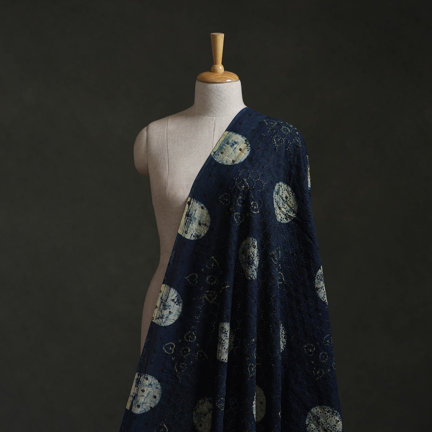 Hakoba Hand Block Ajrakh Print Natural Dyed Cotton Fabric 65
