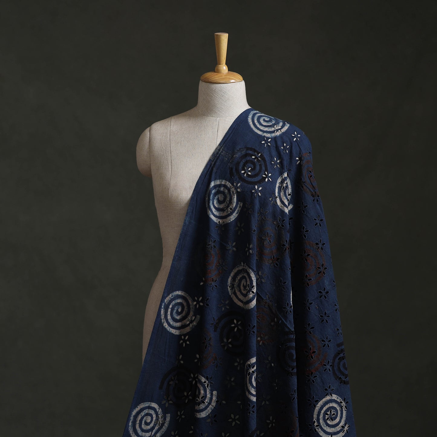 Hakoba Hand Block Ajrakh Print Natural Dyed Cotton Fabric 66
