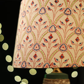 Beige - handcrafted floral fabric lamp shade 18
