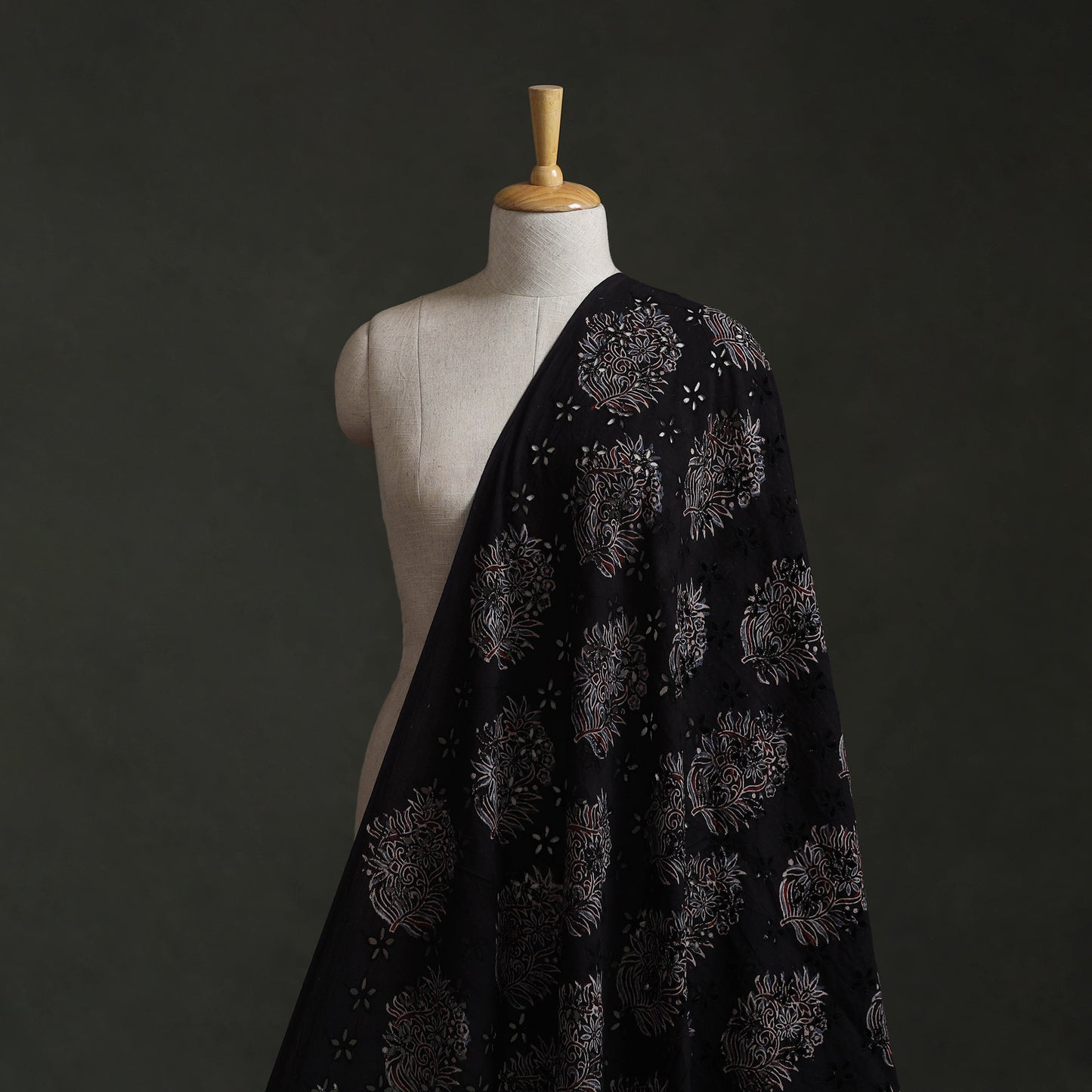 Hakoba Hand Block Ajrakh Print Natural Dyed Cotton Fabric 73