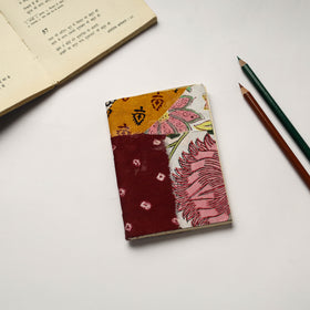 Multicolor Patchwork Fabric Cover Handmade Paper Notebook