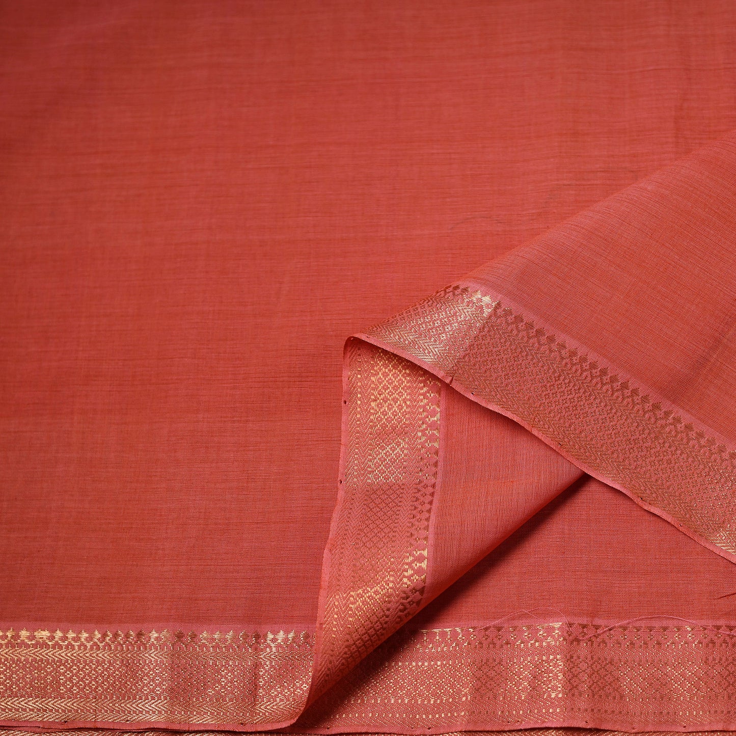 Handloom Mangalagiri Cotton Fabric with Nizam Zari Border 17