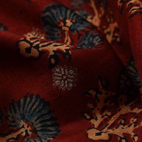 Block Print Natural Dyed Dola Silk Jacquard Buti Ajrakh Fabric 18