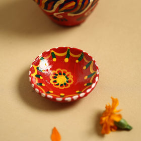  Traditional Handpainted Clay Karwa Chauth Pooja Kalash 