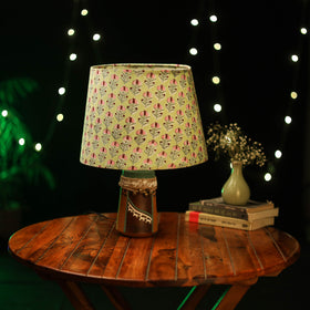 Green - handcrafted floral fabric lamp shade 13