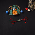 Handcrafted Kundan Beaded Rakhi for Brother with Potli 38