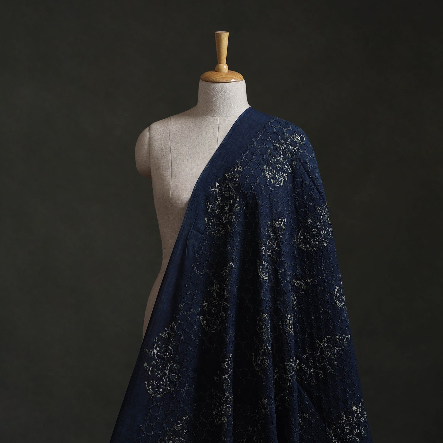 Hakoba Hand Block Ajrakh Print Natural Dyed Cotton Fabric 99