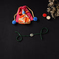Handcrafted Kundan Beaded Rakhi for Brother with Potli 44