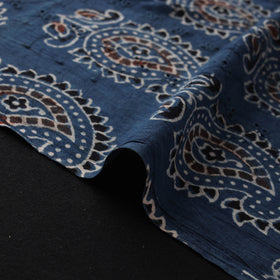 Hakoba Hand Block Ajrakh Print Natural Dyed Cotton Fabric 100