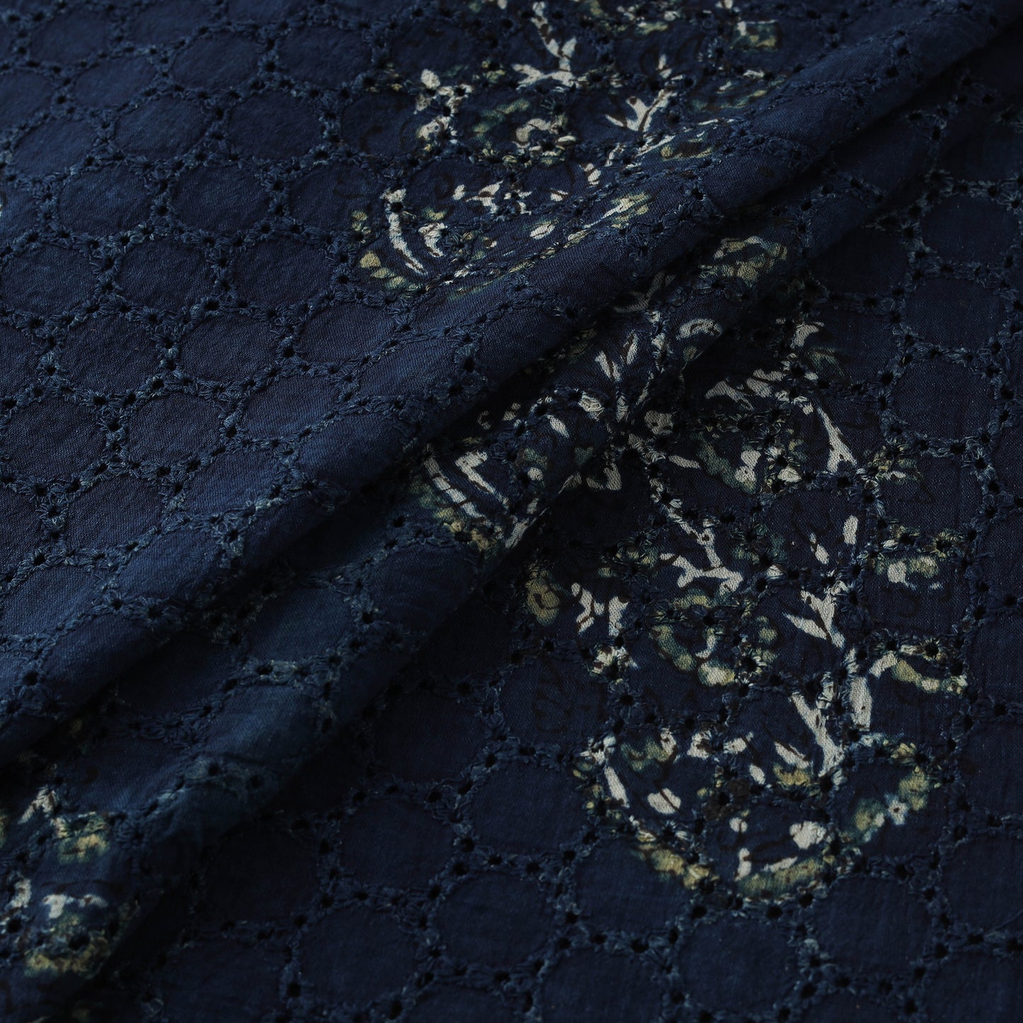 Hakoba Hand Block Ajrakh Print Natural Dyed Cotton Fabric 99
