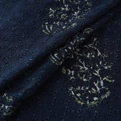 Hakoba Hand Block Ajrakh Print Natural Dyed Cotton Fabric 99