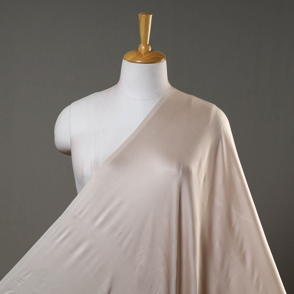 Beige - Plain Pure Modal Silk Fabric 09