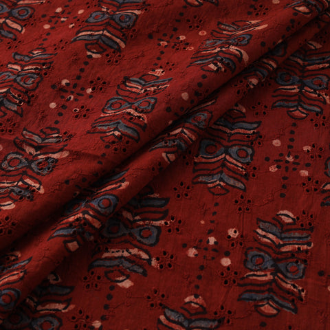 Hakoba Hand Block Ajrakh Print Natural Dyed Cotton Fabric 98