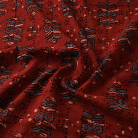 Hakoba Hand Block Ajrakh Print Natural Dyed Cotton Fabric 98