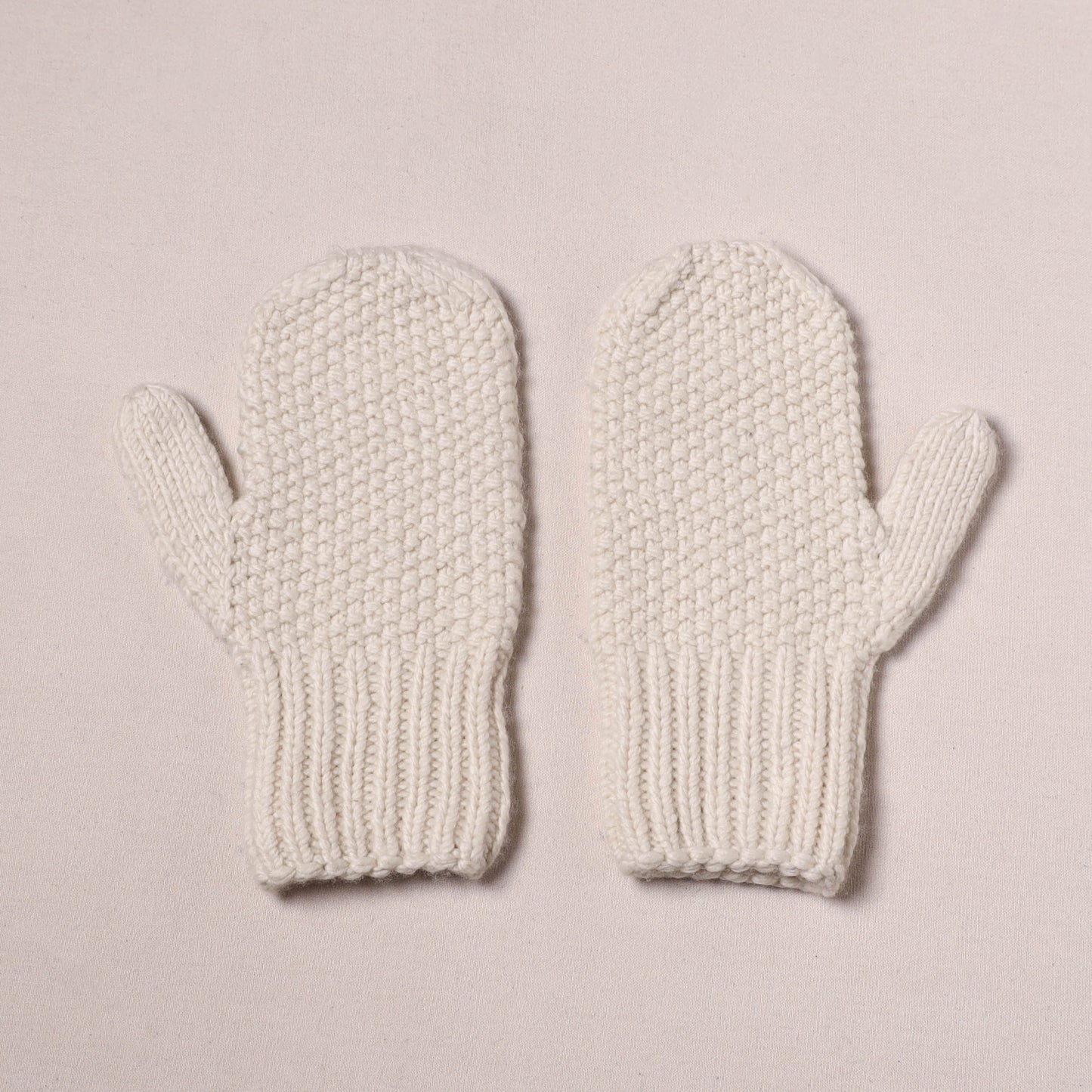 Kullu Karishma Hand Knitted Merino Wool Mitten Hand Gloves (Adult) 03