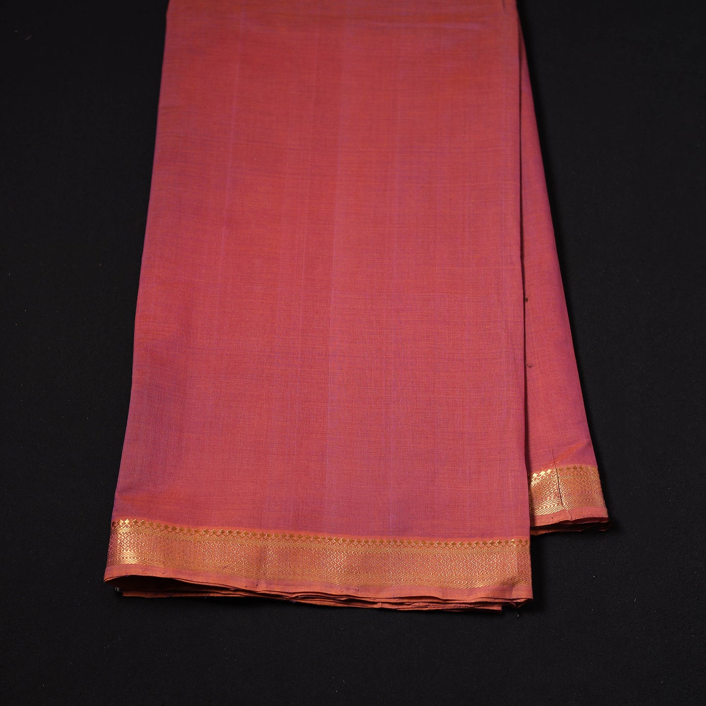 Handloom Mangalagiri Cotton Fabric with Nizam Zari Border 27