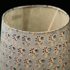 Grey - handcrafted floral fabric lamp shade 04