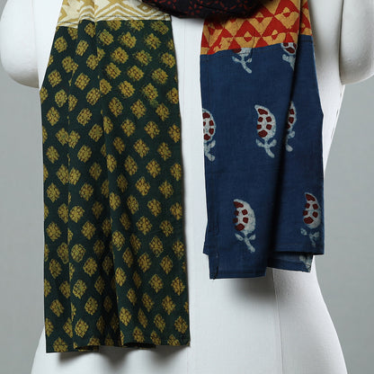 Akola with Pipad Block Printed Patchwork Cotton Stole