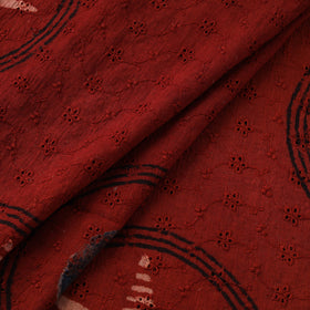 Hakoba Hand Block Ajrakh Print Natural Dyed Cotton Fabric 95