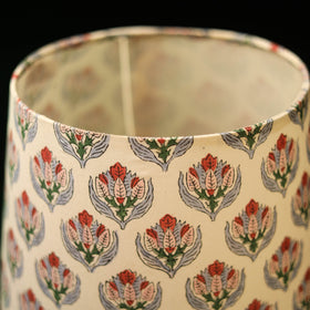 Beige - handcrafted floral fabric lamp shade 03