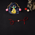 Handcrafted Kundan Beaded Rakhi for Brother with Potli 53