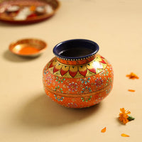 Traditional Handpainted Stainless Steel Kalash 62