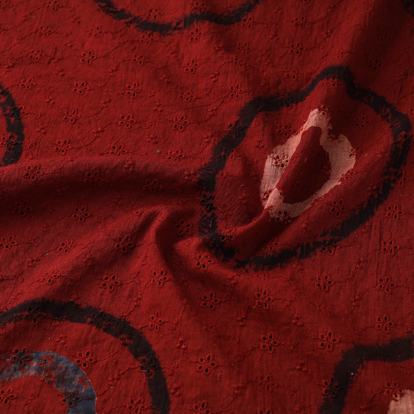 Hakoba Hand Block Ajrakh Print Natural Dyed Cotton Fabric 94