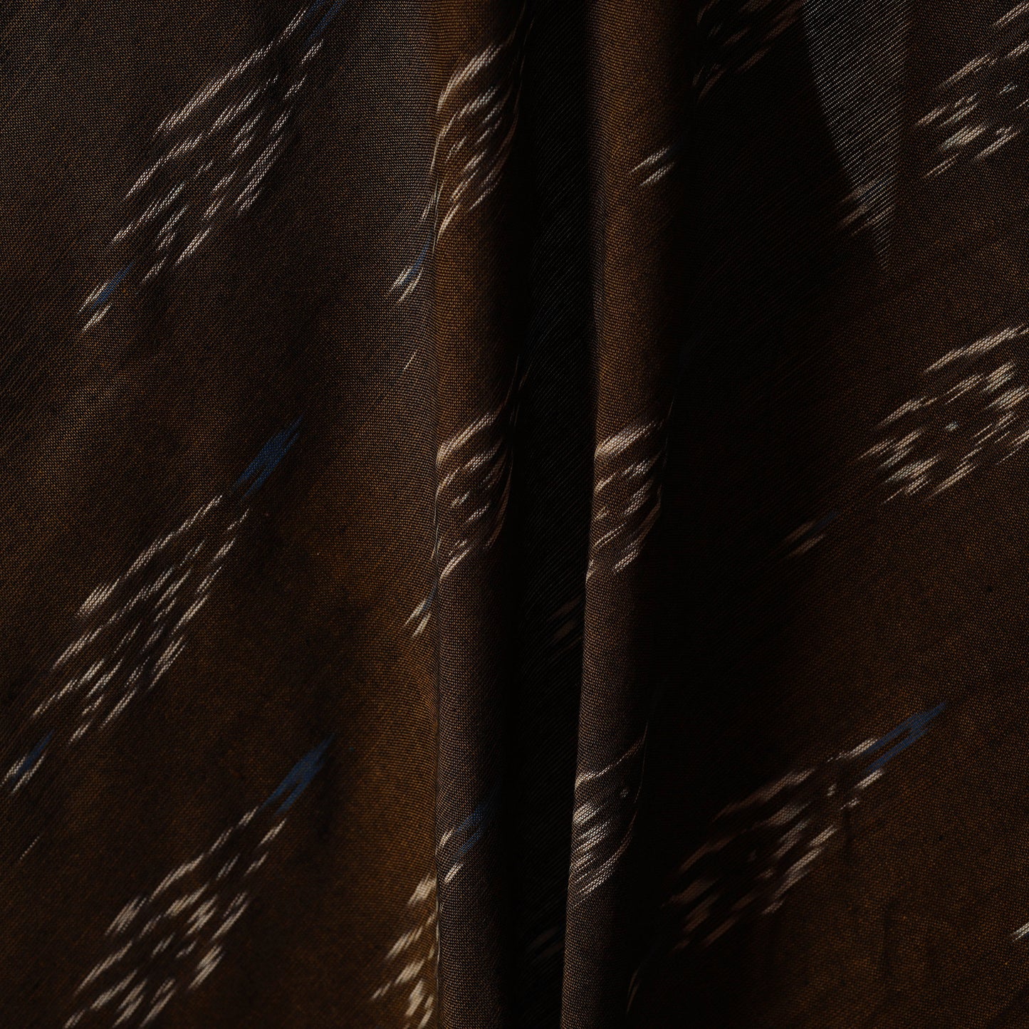 Brown - Cotton Pochampally Ikat Fabric 07