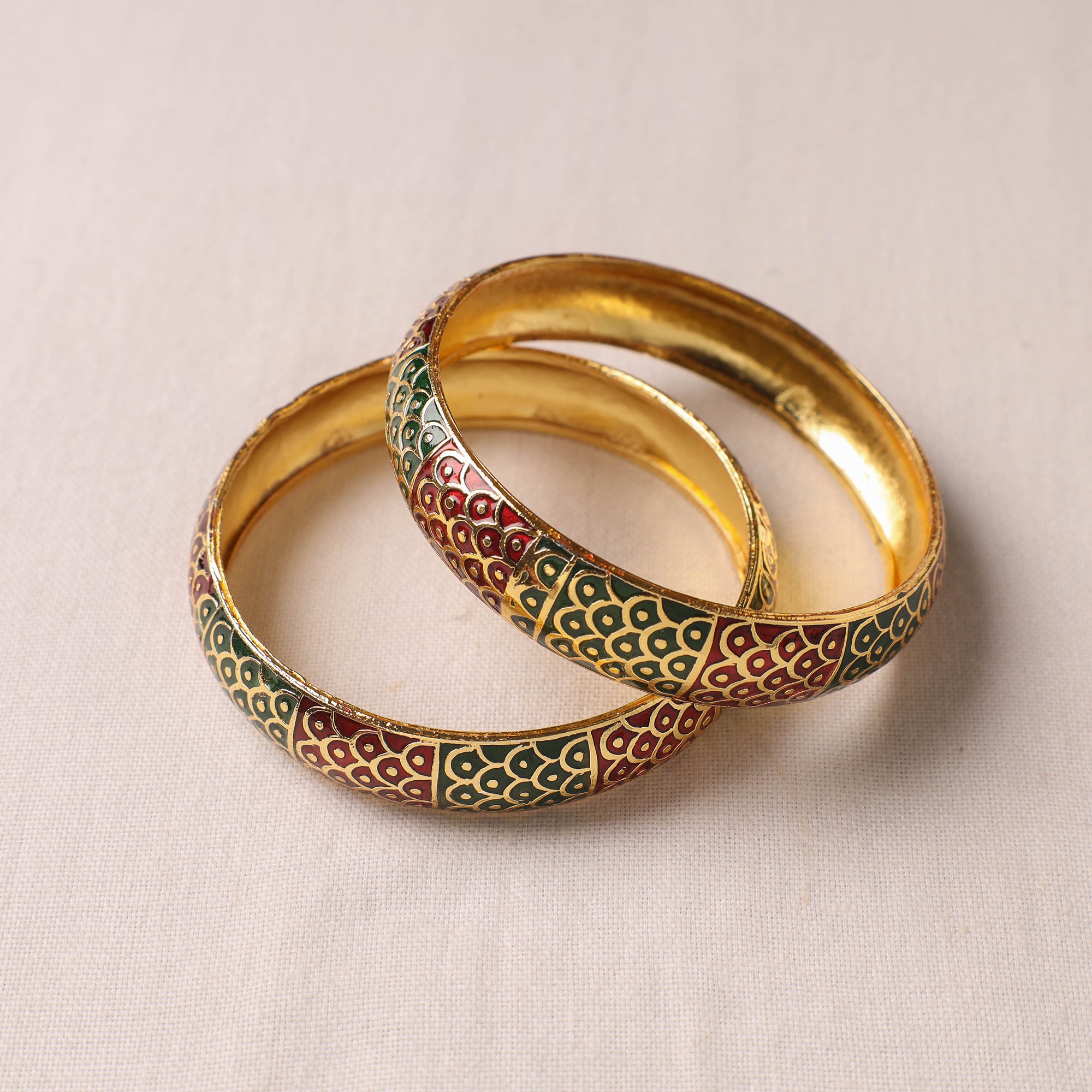 22K BGR Meenakari Bangle | Utsav Jewels