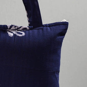 Blue Handcrafted Batik Printed Cotton Hand Bag 01