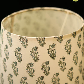 Beige - handcrafted floral fabric lamp shade 01