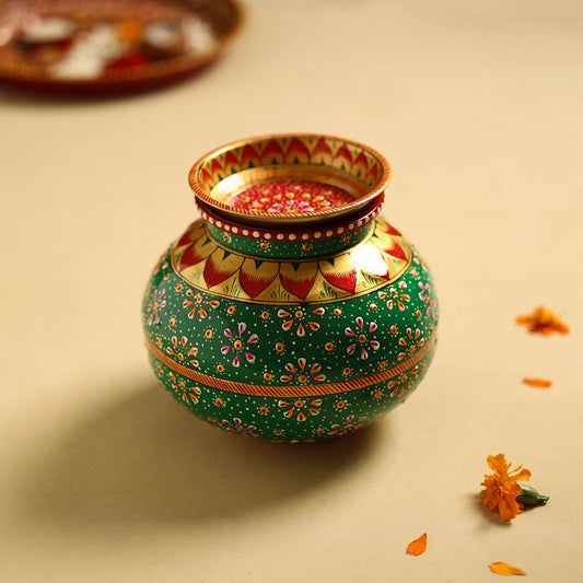 Traditional Handpainted Stainless Steel Kalash 63