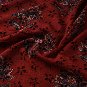 Hakoba Hand Block Ajrakh Print Natural Dyed Cotton Fabric 93