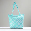 Blue Handcrafted Batik Printed Cotton Hand Bag 01