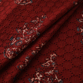 Hakoba Hand Block Ajrakh Print Natural Dyed Cotton Fabric 92