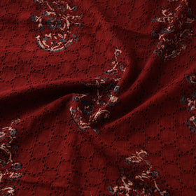 Hakoba Hand Block Ajrakh Print Natural Dyed Cotton Fabric 92