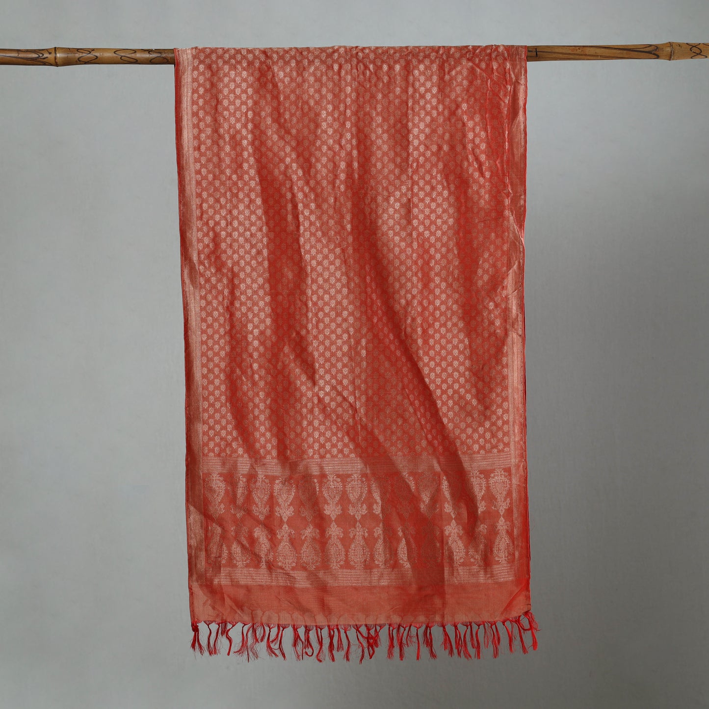 Special Pure Banarasi Katan Silk Handwoven Zari Buti Stole 38