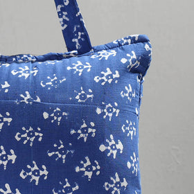 Blue Handcrafted Batik Printed Cotton Hand Bag 01