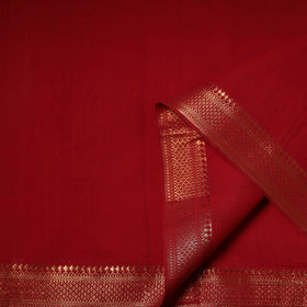 Handloom Mangalagiri Cotton Fabric with Nizam Zari Border 32