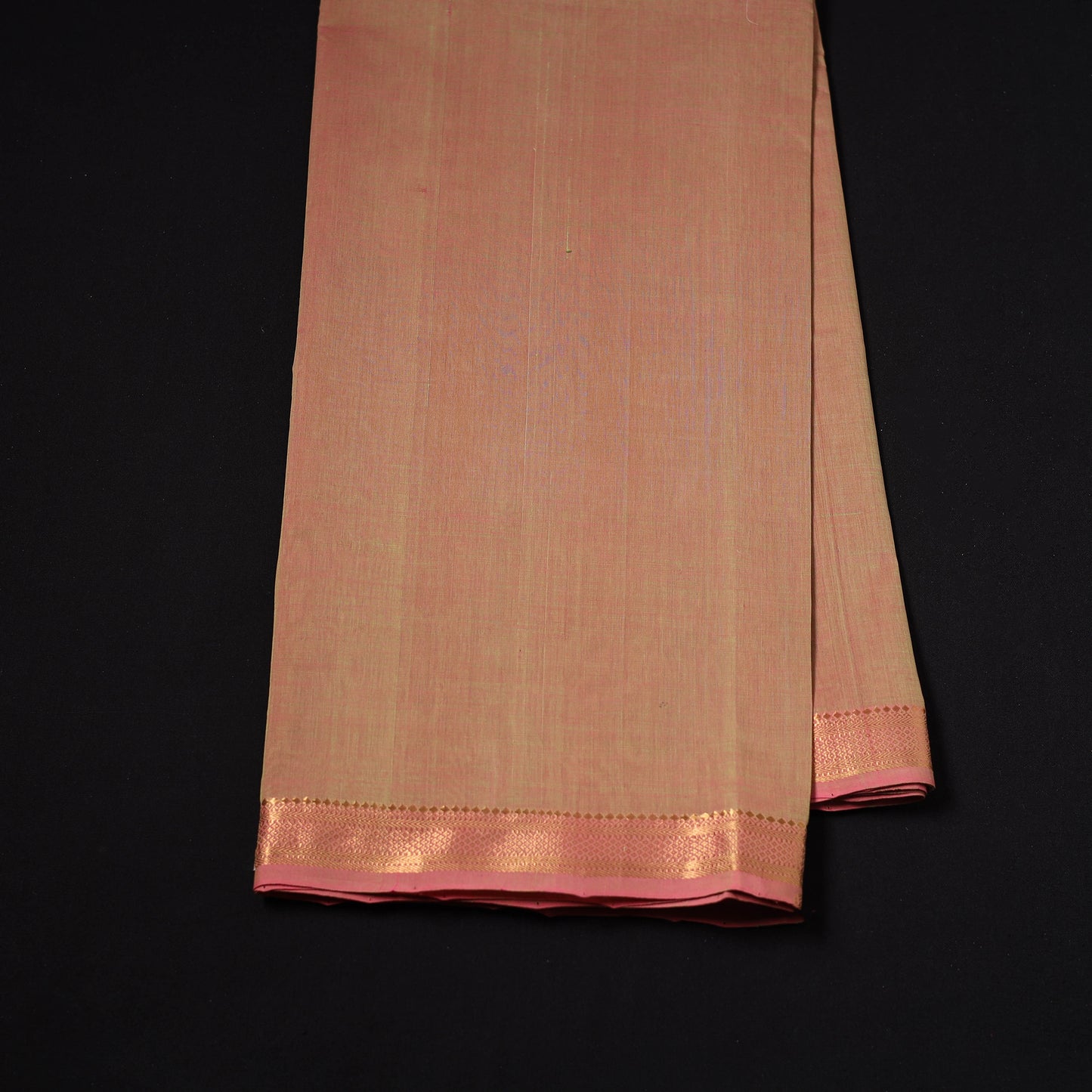 Handloom Mangalagiri Cotton Fabric with Nizam Zari Border 33