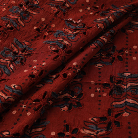 Hakoba Hand Block Ajrakh Print Natural Dyed Cotton Fabric 89