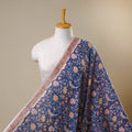 Blue Block Print Cotton Sanganeri Fabric