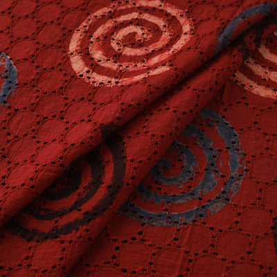 Hakoba Hand Block Ajrakh Print Natural Dyed Cotton Fabric 88