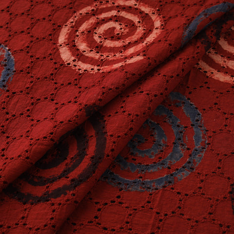 Hakoba Hand Block Ajrakh Print Natural Dyed Cotton Fabric 88