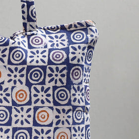 Blue Handcrafted Batik Printed Cotton Hand Bag 01